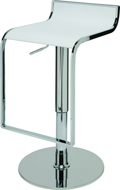 contemporary white leather bar stools