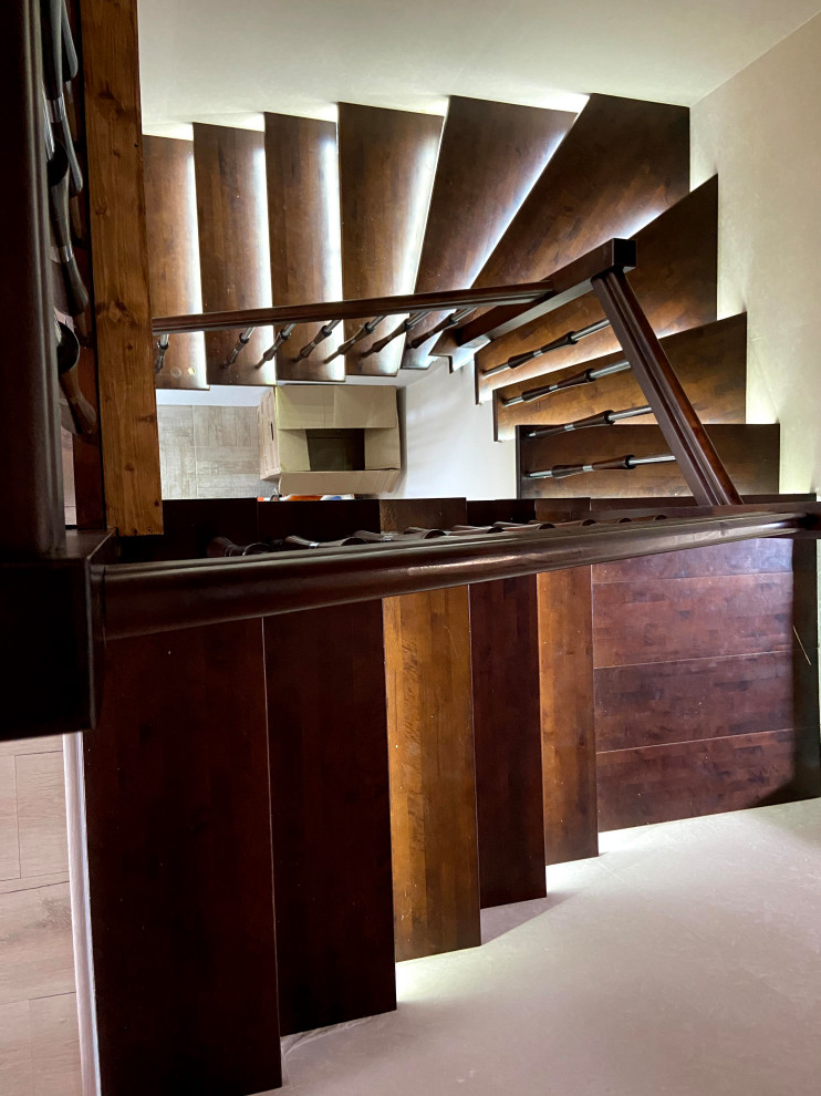 Обшивка бетонной лестницы