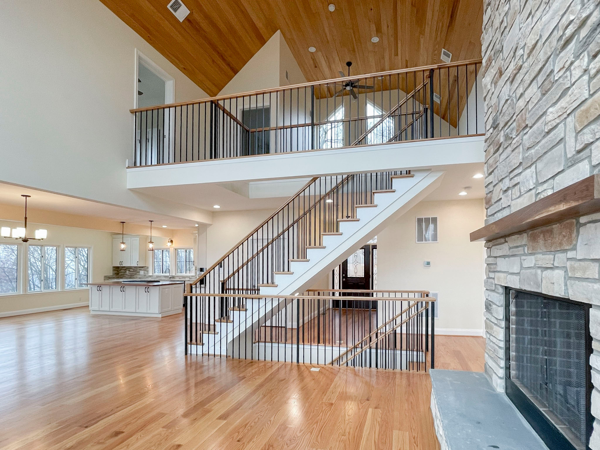 97_Airy Straight-Floating Staircase in Transitional-Mountain Home, Luray, VA 228
