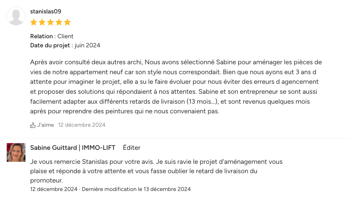 Conception d'un séjour et d'une entrée pour un VEFA