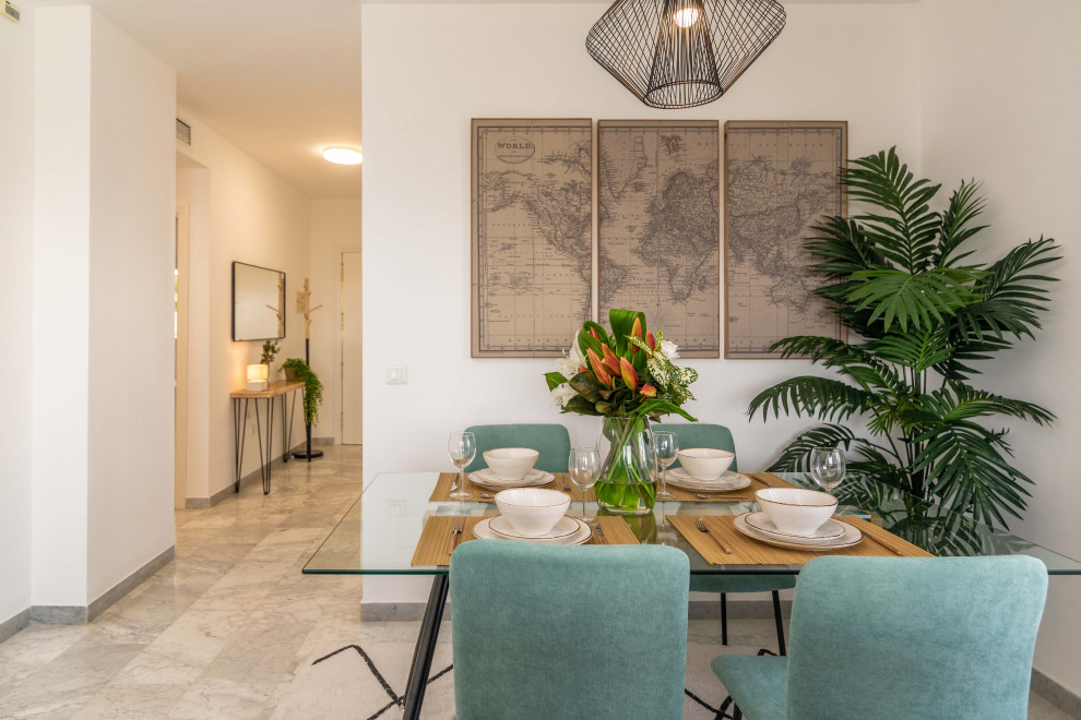 Ejemplo de comedor actual de tamaño medio