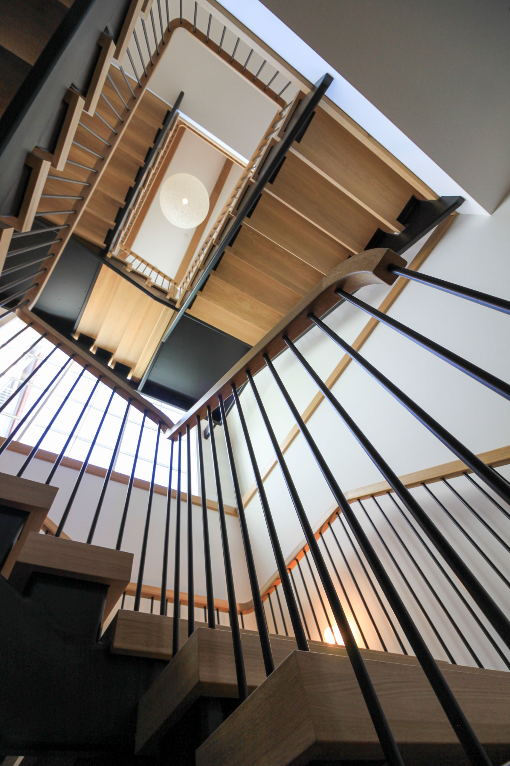 96_Dramatic cantilevered no-riser staircase, Bethesda, MD 20814