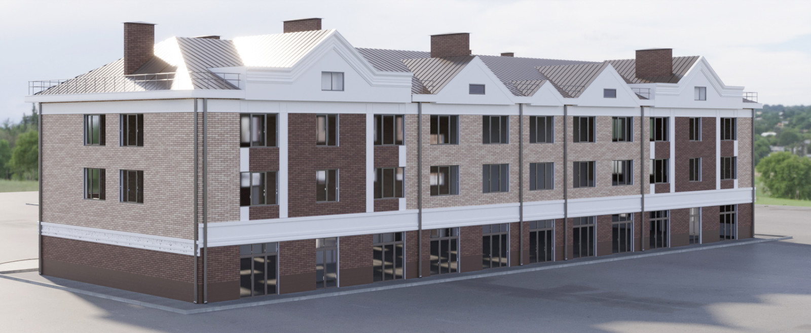 Фасад многоквартирного дома