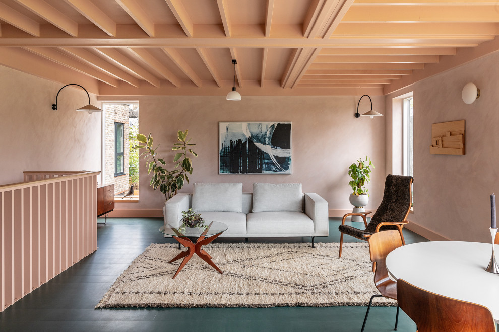 Idee per un soggiorno minimalista di medie dimensioni