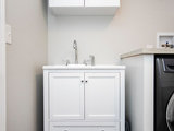 Transitional Laundry Room by Cypress Design Co.