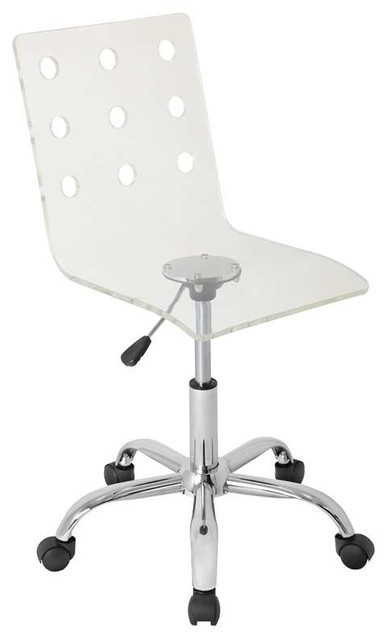 Lumisource Swiss Acrylic Office Chair, Clear