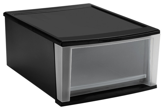 clear storage bins for drawers