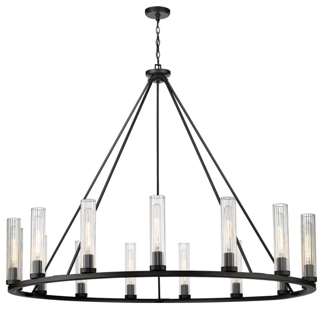 Beau 15 Light Chandelier, Bronze Transitional Chandeliers by