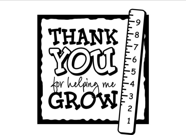 Thank You For Helping Me Grow, Wall Decor Stickers Contemporary