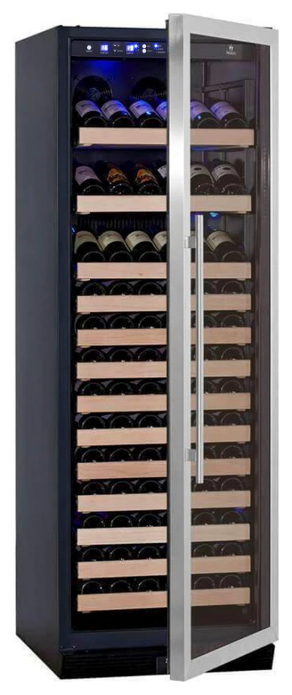 Upright Wine Cooler With Glass Door And Display Shelves
