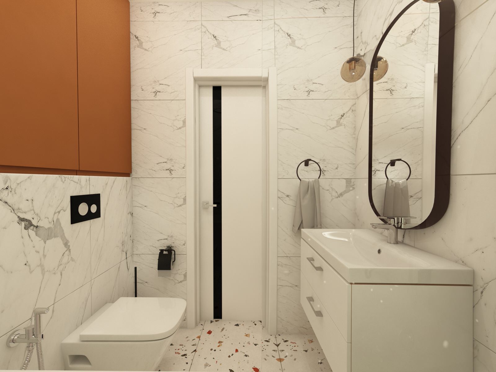 Квартира 60 кв.м. ТЗ от заказчика "Ярко и не ярко))"