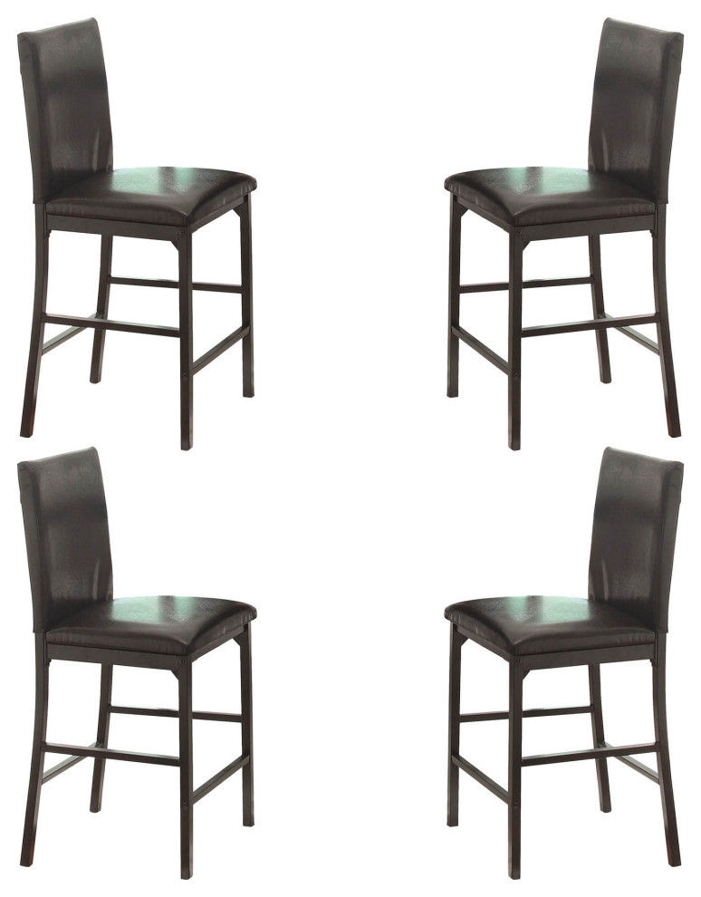 Lexicon Counter Height Dining Chair, Set Of 4 Black Modern Dining