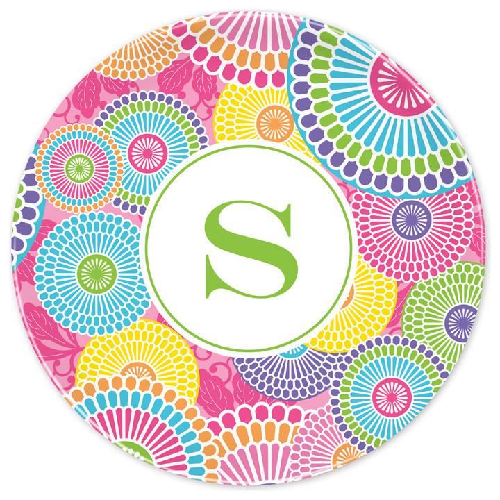 Melamine Plate Kyoto Single Initial Contemporary Dinner Plates by Boatman Geller Houzz