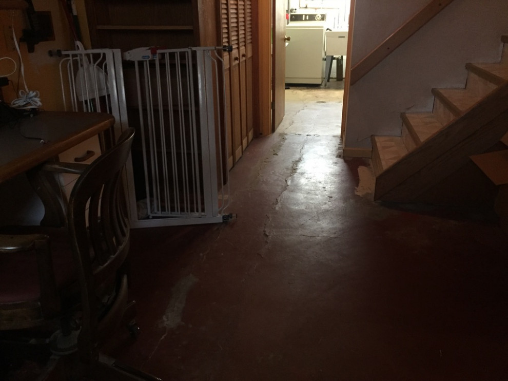 Before - Dark Basement Transformation