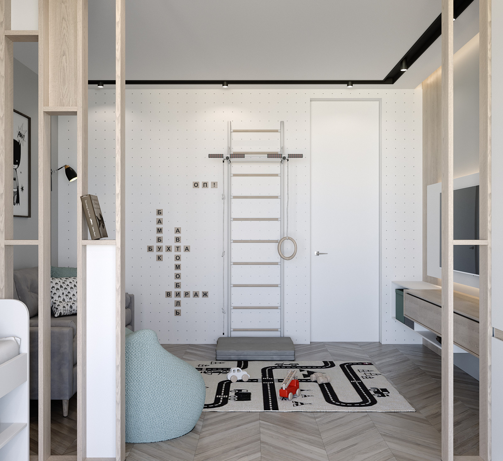 Монохромные линии. Проект квартиры в центре Екатеринбурга