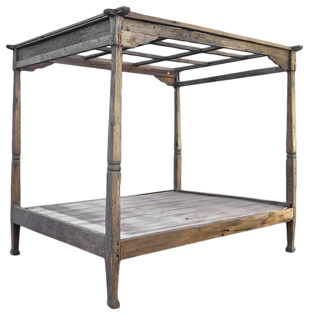 Consigned Vintage Java Canopy Bed Rustic Canopy Beds by Design