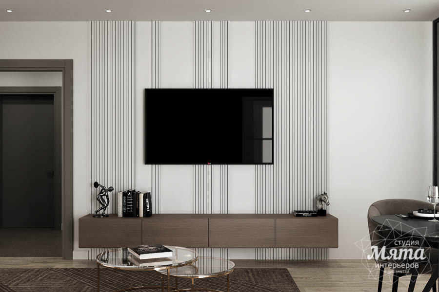 Дизайн однокомнатной квартиры в современном стиле в Челябинске