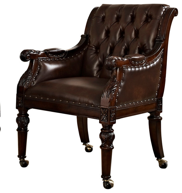 Clearwater American Furniture's Chesterfield Game Chair Traditional Armchairs And Accent