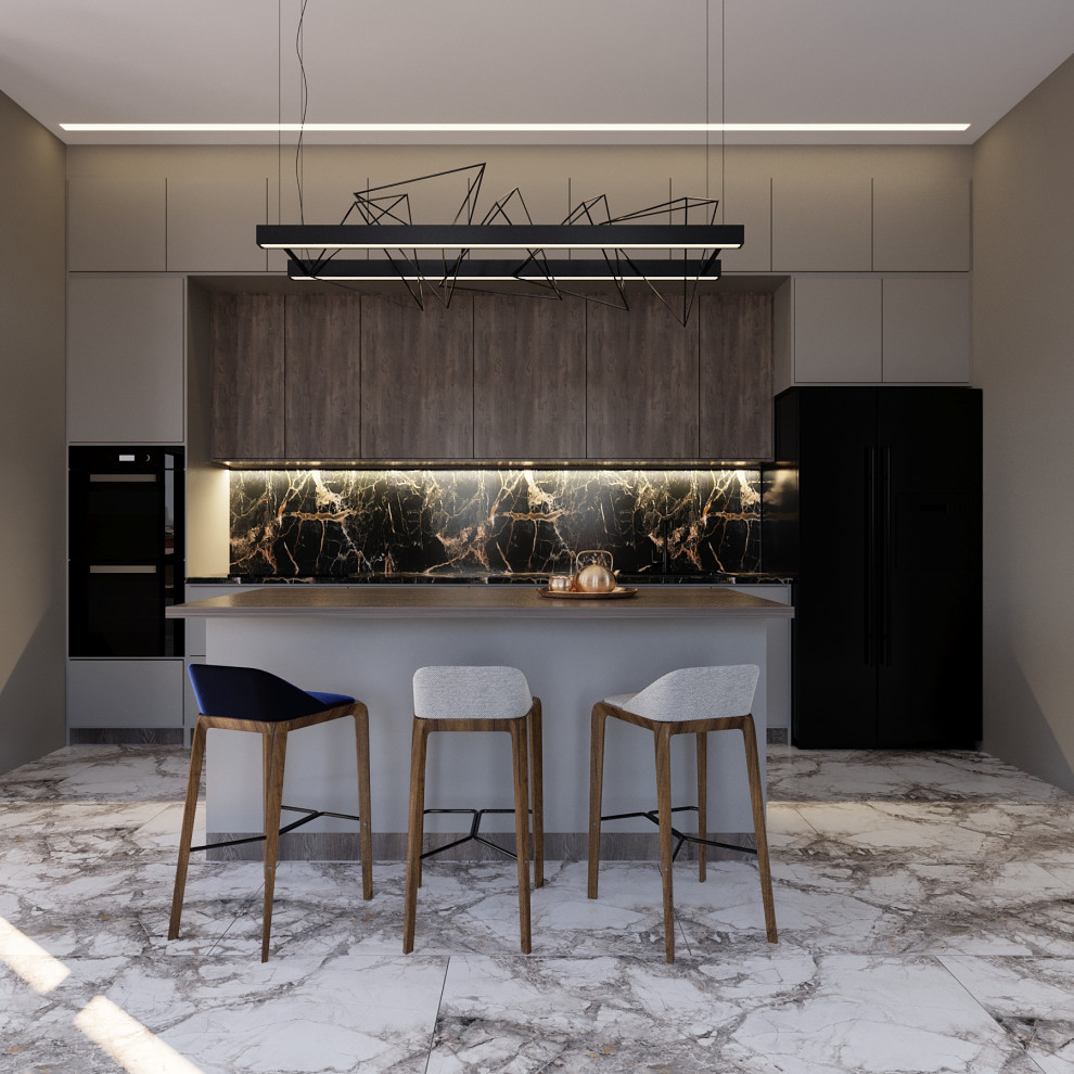 Совмещенная кухня-гостиная