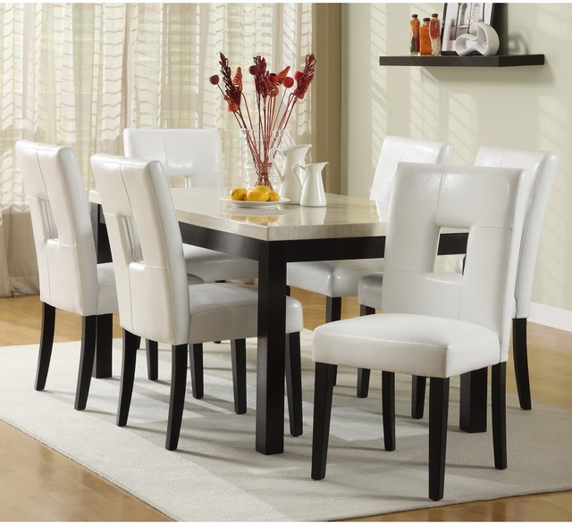 Archibald 7 piece White Dining Set - 60 in.