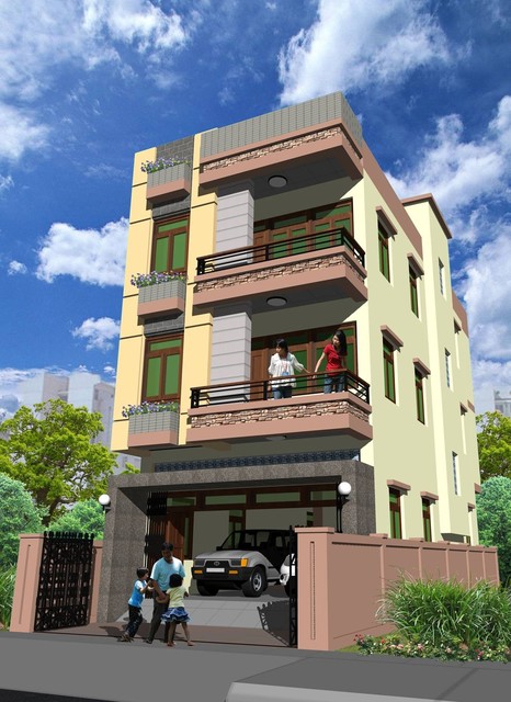 3 storey apartment building design
