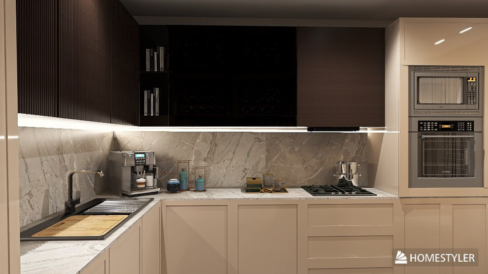 Дизайн проект гостиной в современном стиле