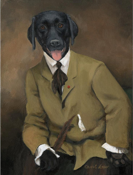 Labrador Retriever Print, Sir Sargent, Black Lab, 8"x10"