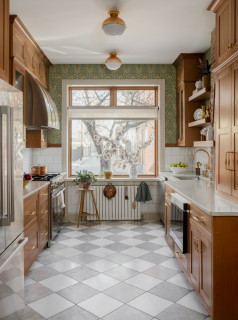 Обои для кухни ( реальных фото) - современный дизайн кухонных обоев
