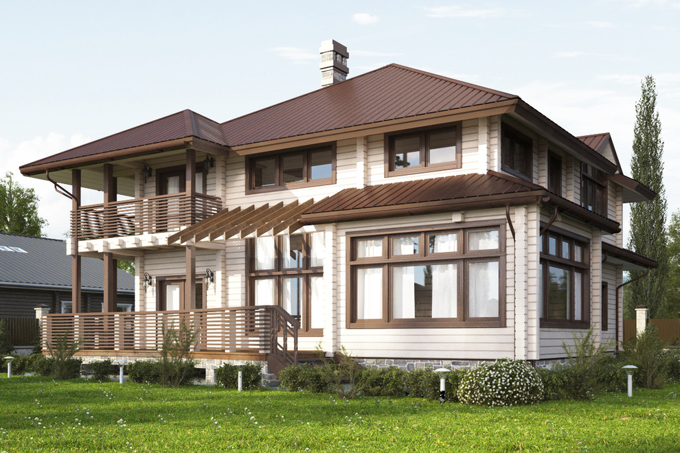 Дом из клеёного бруса Neoclassical Style 250