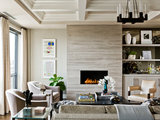 Transitional Living Room by Elms Interior Design
