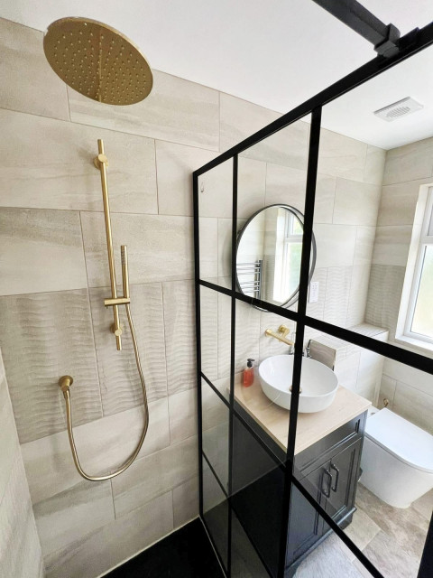 Peckham Loft Conversion amerikansk-craftsman-badevaerelse