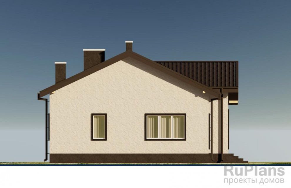 Rg5906 - Одноэтажный дом с тремя спальнями