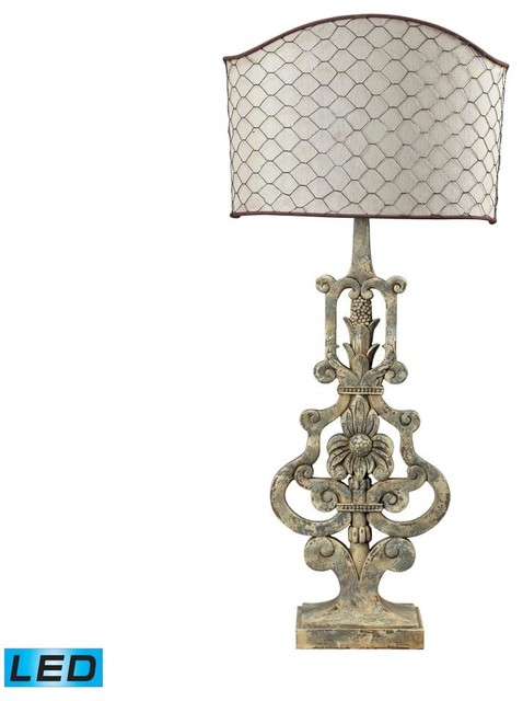 One Light Avignon White Table Lamp