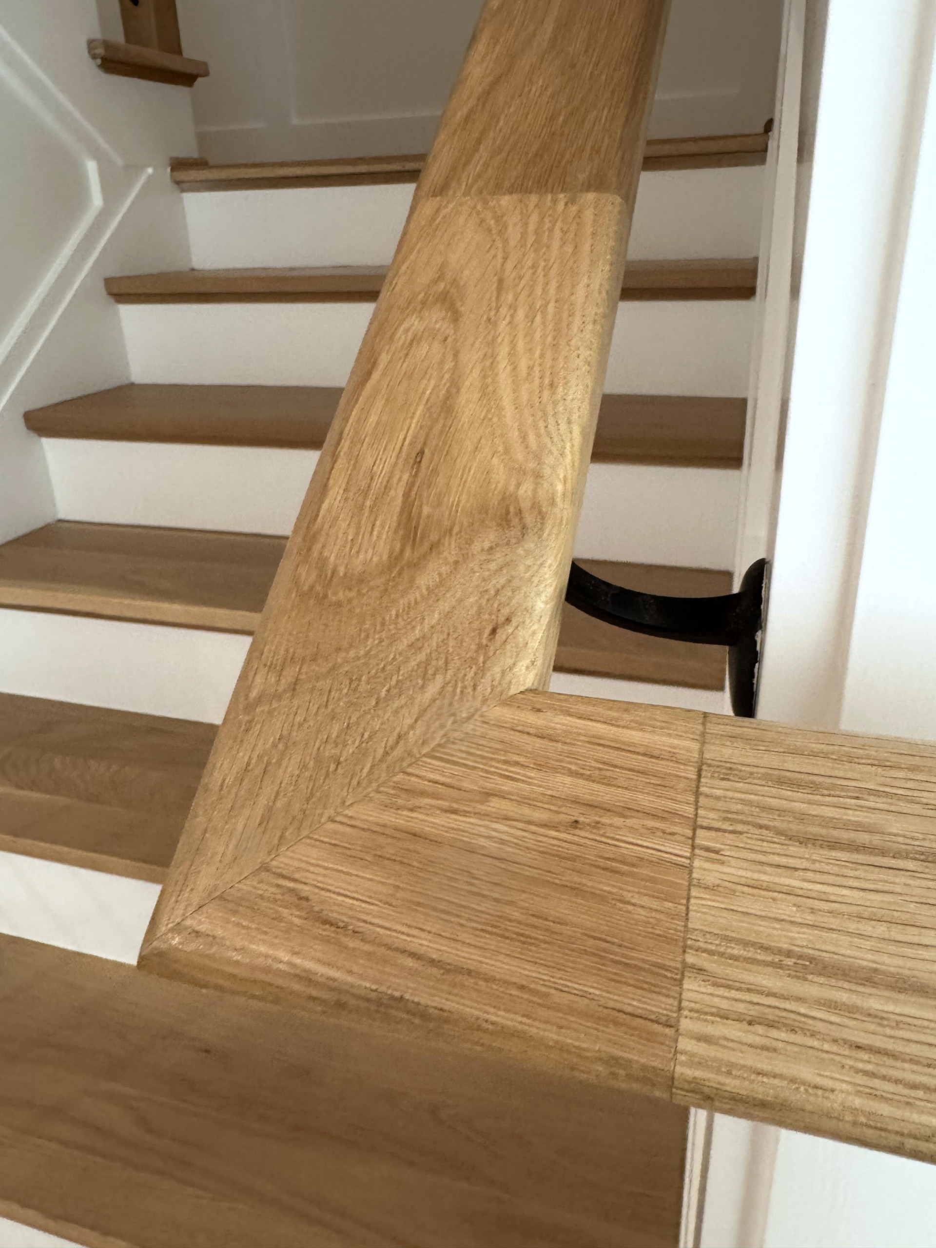 140_Modern White Oak Stair with Horizontal Bar Rail, Falls Church, VA 22043