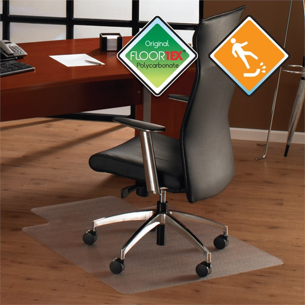 60" x 48" AntiSlip Polycarbonate Lipped Chair Mat, 60" x 48" Contemporary Doormats by