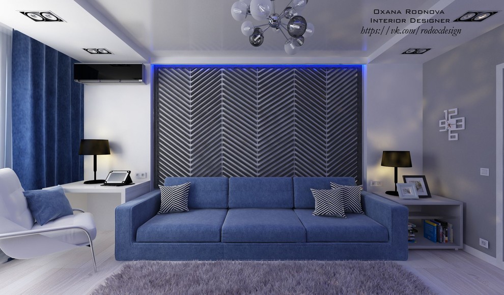 Гостиная hi-tech (17,8 кв.м)