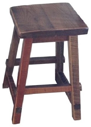 Rustic Reclaimed Barn Wood Square Top, Outdoor Bar Stools Made In Usa