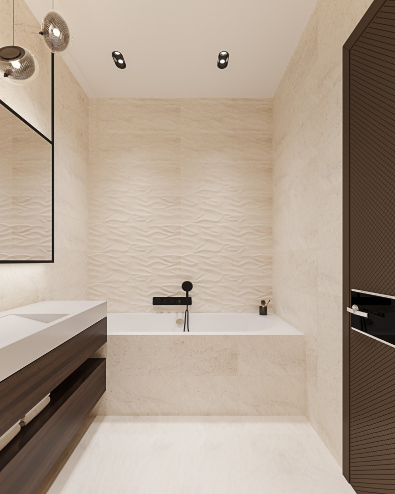 Студия в современном стиле  в колониальных тонах