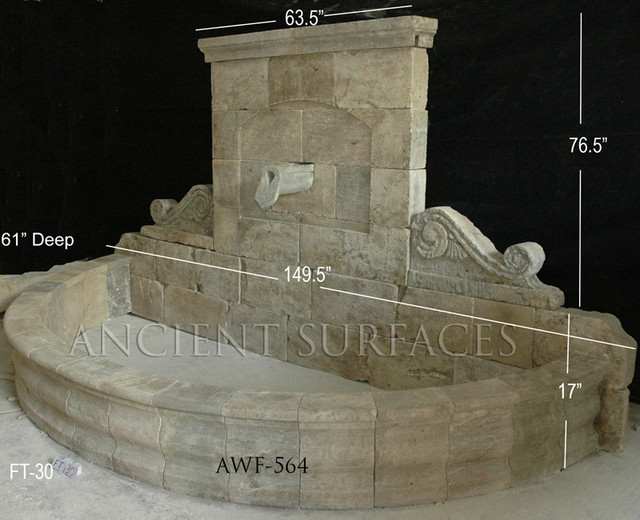 Wall Fountains out of Antique Limestone