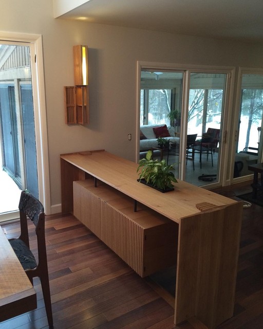 Built In Credenza Scandinavian Dining Room New York By