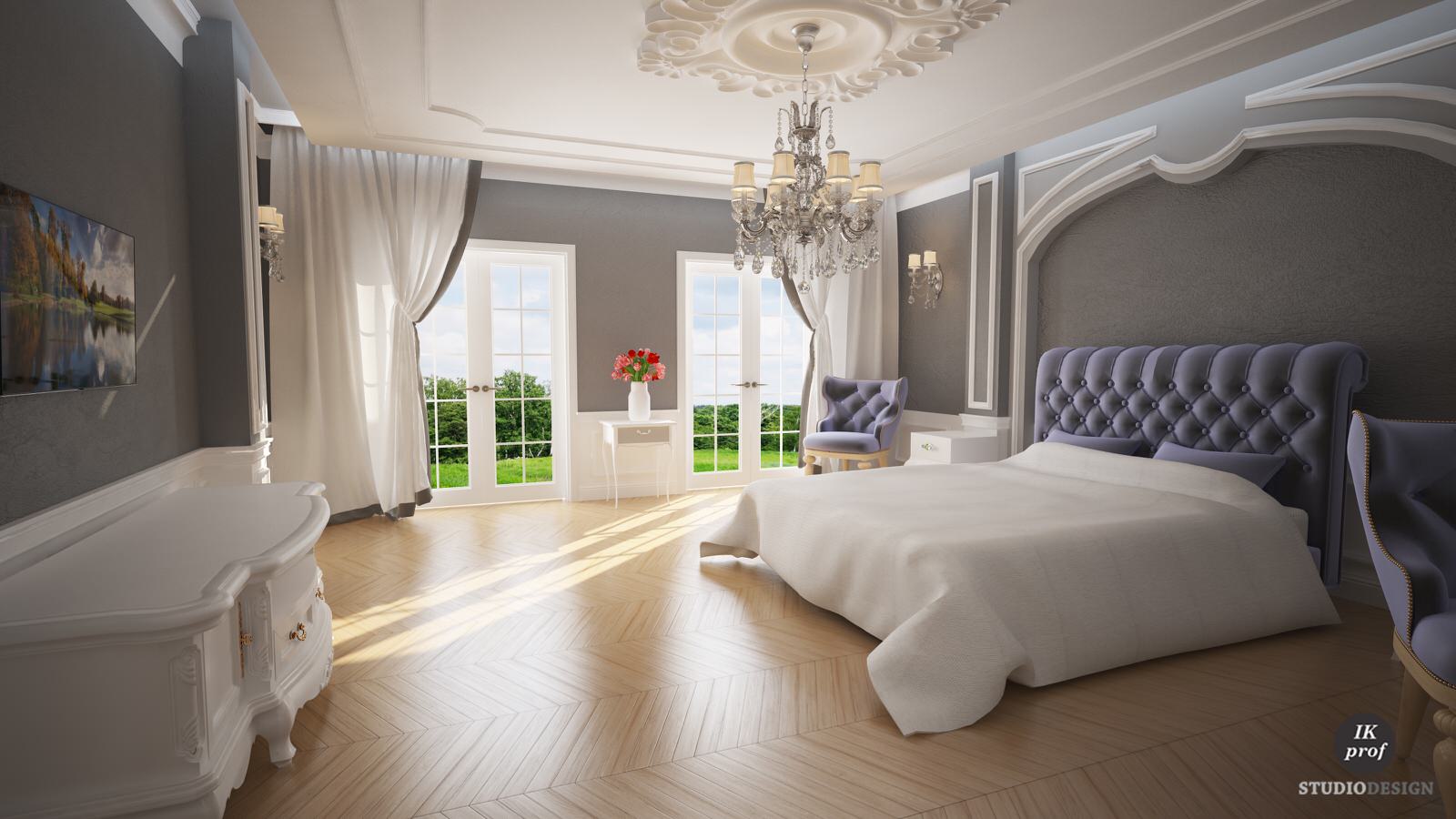 Проект спальни в классическом стиле