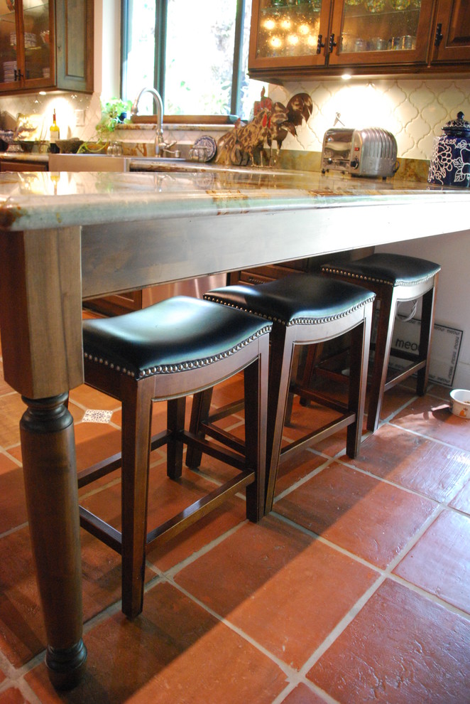 Inspiration for a rustic kitchen remodel in Miami