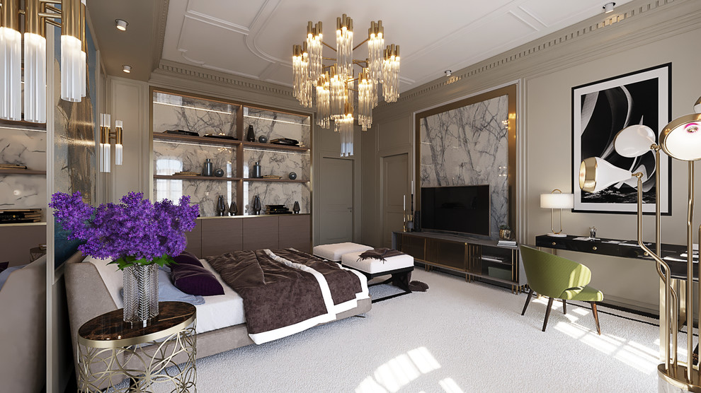 Спальня c c/у в загородном доме