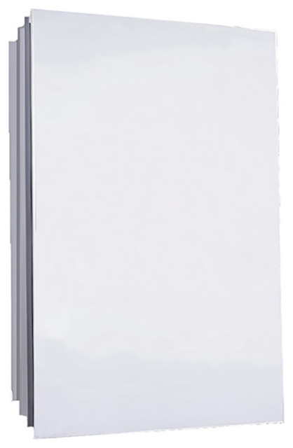 Euroline Medicine Cabinet, 16"x26", Polished Edge, Partially Recessed