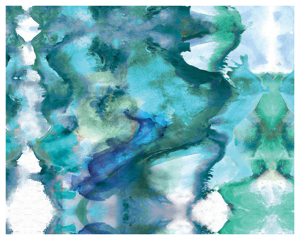 Watercolor Waves Canvas Wall Art, 16"x12", Unframed