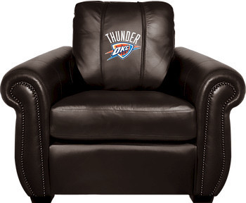 Oklahoma City Thunder NBA Chesapeake Black Leather Arm Chair