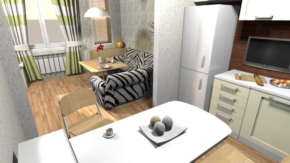 Перепланировка двушки 60м2 в квартиру с большой студией по Фэн-шуй