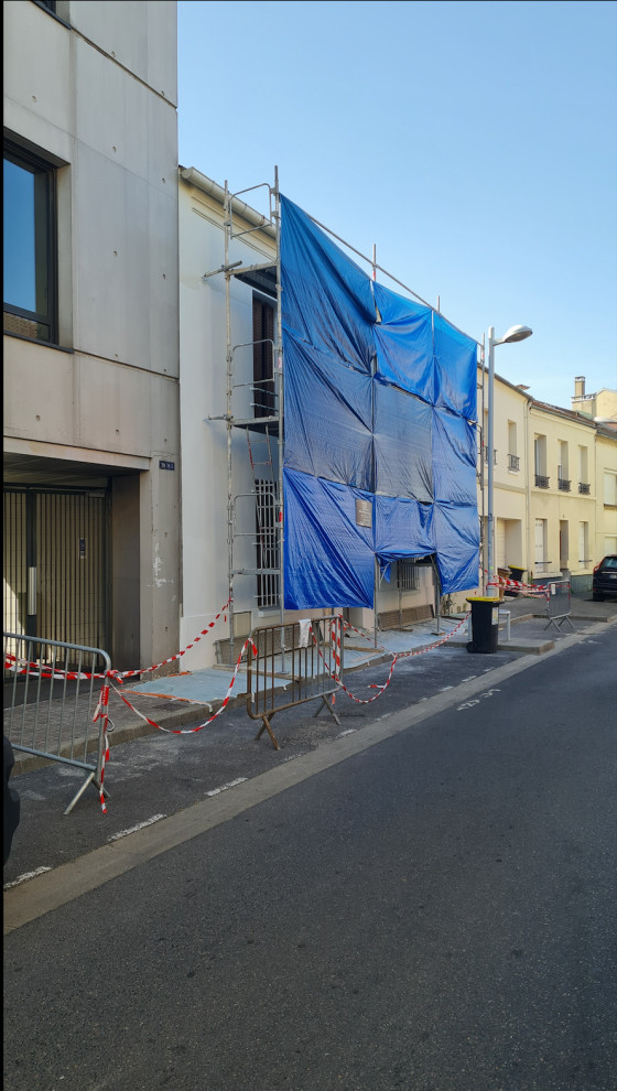 Ravalement de façade d'une maison