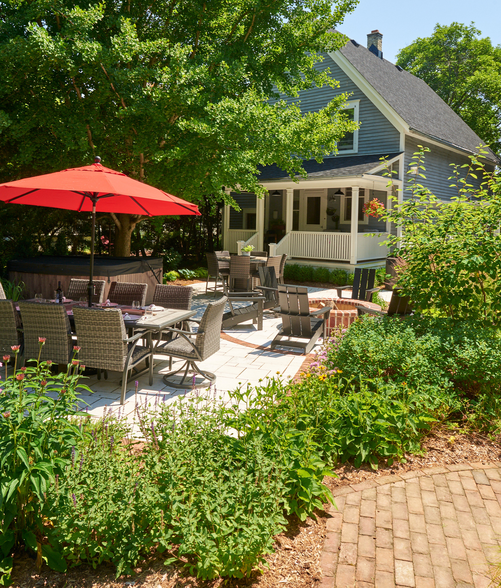 Traditional Backyard + Patio Landscape - Cedarburg, WI