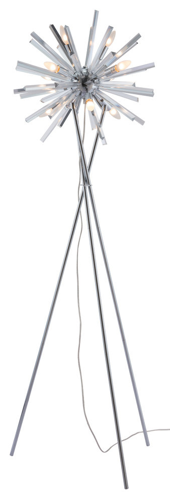 Zuo Modern Savoy Floor Lamp Chrome - Midcentury - Floor Lamps - by ...